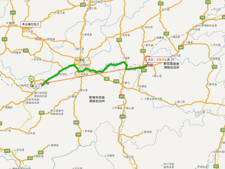 贵州安顺普定区域地图(普定龙潭卫星云图放大)