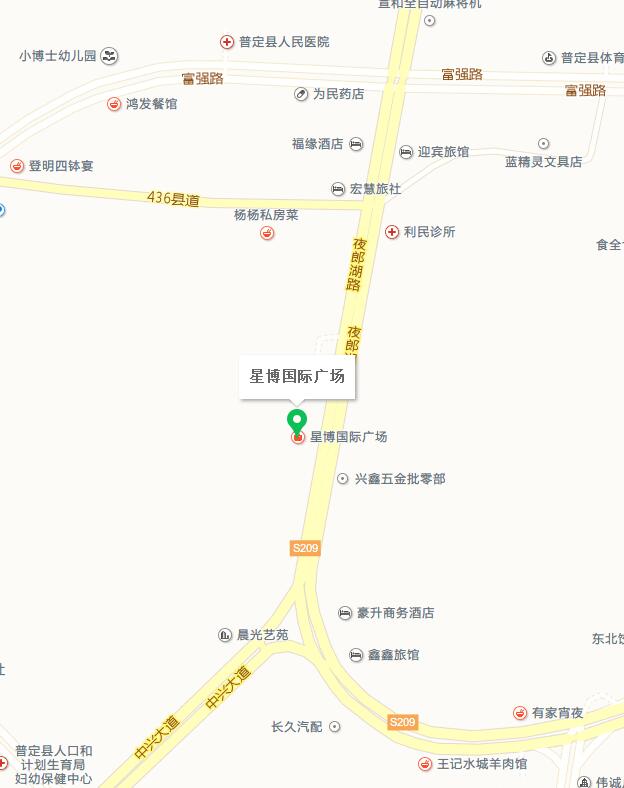 贵州安顺普定区域地图(普定龙潭卫星云图放大)
