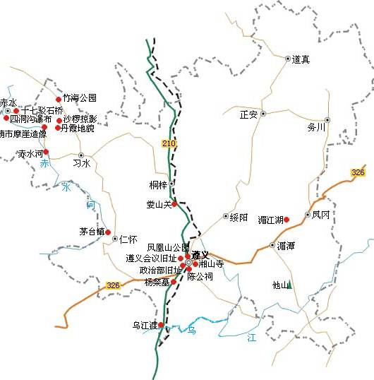 贵州遵义周边县城地图高速路的简单介绍