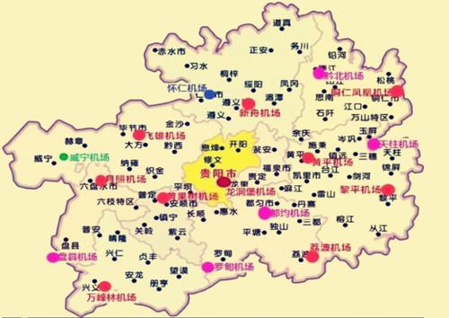 贵州省内旅游景点路线图(贵州旅游地图)