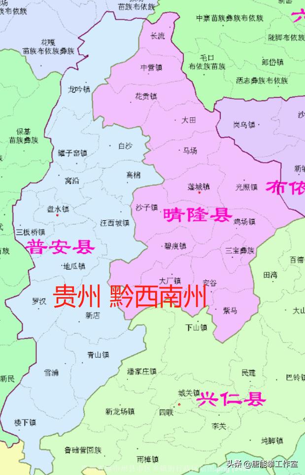 黔西南晴隆县12镇、普安县10镇的变迁：人口、土地、工业年度统计